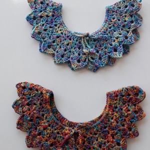 Kahverengi Mavi Seçenekli Örgü Yaka